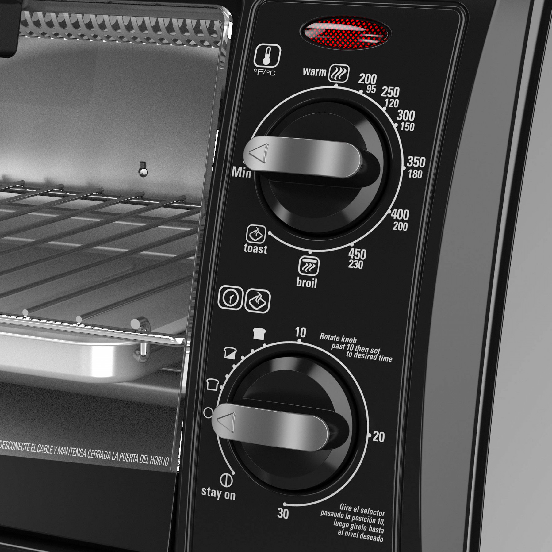Black and Decker 4-Slice Toaster Oven Black